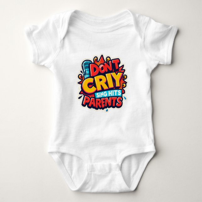 Body Para Bebê Children's bodysuit with a funny inscription (Frente)