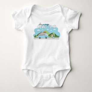 Body Para Bebê China Pugs Road Trip Baby Bodysuit