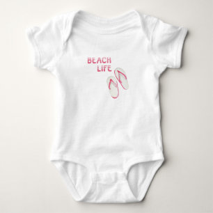 Body Para Bebê Chinelos da Praia