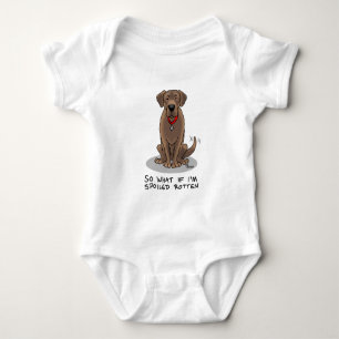 Body Para Bebê Chocolate giro e giro fresco Labrador