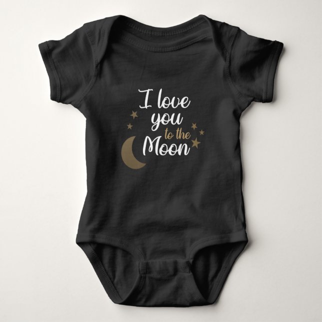 Body Para Bebê Christelijke Baby Romper - Eu te amo na lua (Frente)