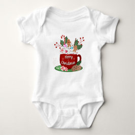 Body Para Bebê Christmas Hot Cocoa