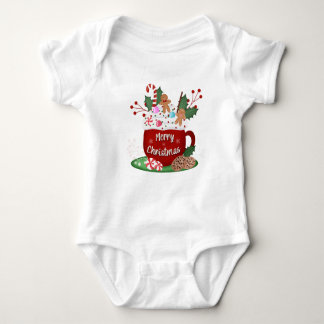 Body Para Bebê Christmas Hot Cocoa