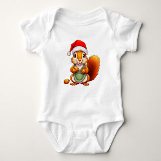 Body Para Bebê Christmas Squirrel – Holiday Design for Babies