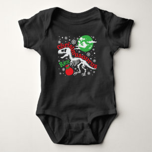 Body Para Bebê "Christmasaurus Rex" Dinossauro de Natal