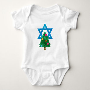Body Para Bebê christmukkah hanukkah do sequin