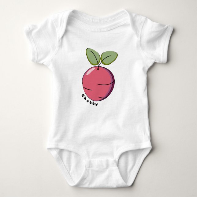 Body Para Bebê Chubby Beet (Frente)
