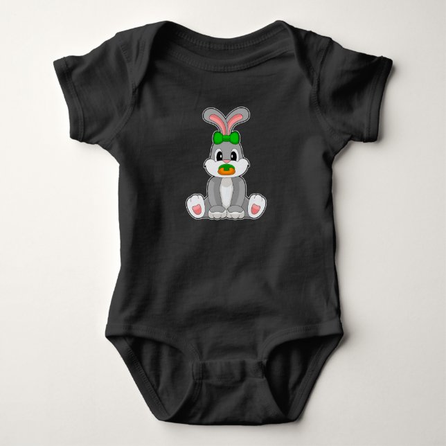 Body Para Bebê Chupeta de Bebê Coelho (Frente)