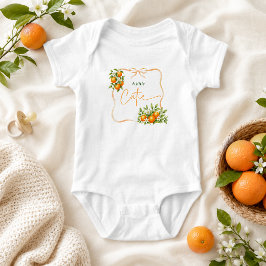 Body Para Bebê Chuva de Amor: Baby Shower Laranja de Xadrez