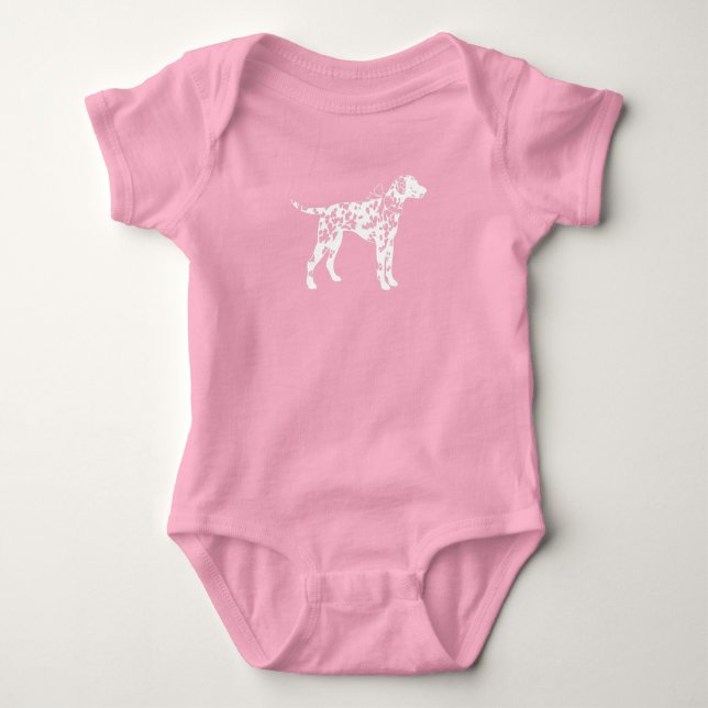 Body Para Bebê Chuva de Bebê Dálmata Cachorrinho  (Frente)