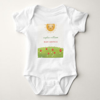 Body Para Bebê Chuva de Bebê Pomar de Maçã em Aquarela
