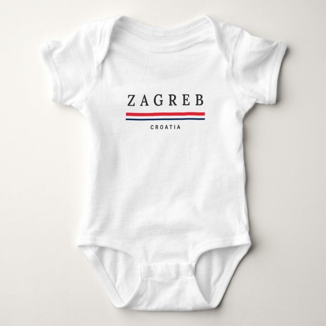 Body Para Bebê Cidade de Zagreb Croácia (Frente)