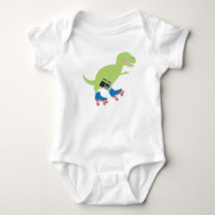 Body Para Bebê Cilindro do Dinossauro, Rastreando, segurando rád