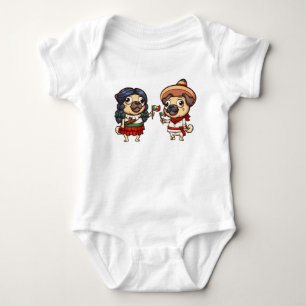 Body Para Bebê Cinco De Mayo Pugs Baby Bodycase