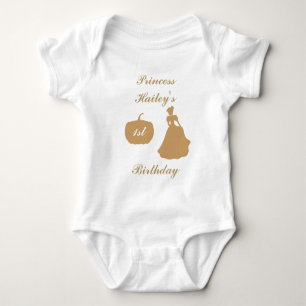 Body Para Bebê Cinderela Aniversário Princesa Bodysuit