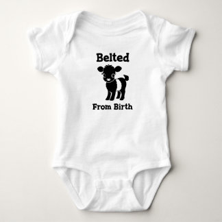 Body Para Bebê Cinto de Bebê de Natal Vaca Belted Galloway Beltie