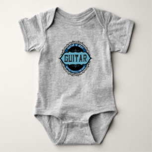 Body Para Bebê Círculo de Nota de Música de Violão