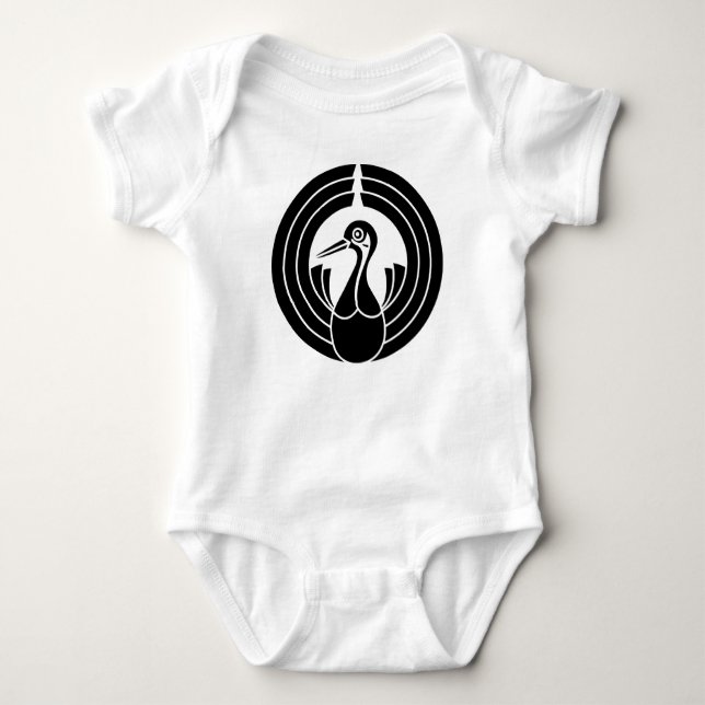 Body Para Bebê Círculo em forma de guindaste (Frente)