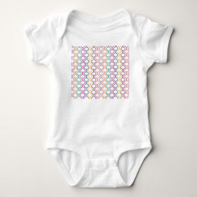 Body Para Bebê Círculos abertos coloridos (Frente)