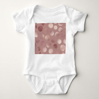 Body Para Bebê Círculos Dourados rosa: Abstrato de Vintage