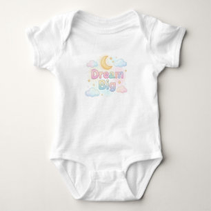 Body Para Bebê Citação caprichosa em pastel suave sobre branco