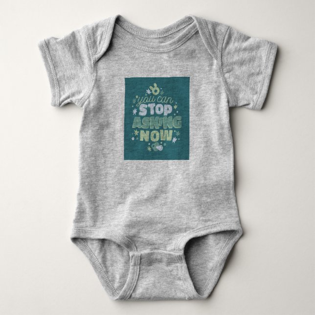 Body Para Bebê Citação de Anúncio de Bebê (Frente)