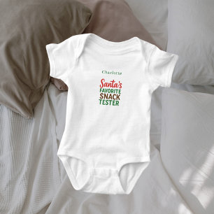 Body Para Bebê Citação de natal nome engraçado para o teste de sn