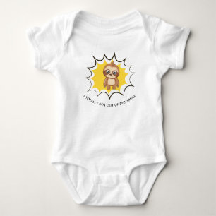 Body Para Bebê Citação Engraçada Personalizada   Sloth Modelo Uni
