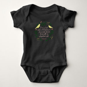 Body Para Bebê Citação Floral Verde Jane Eyre Charlotte Bronte