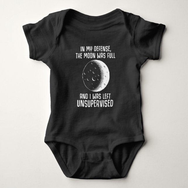 Body Para Bebê Citação Wiccan de Bruxa Pagan de Lua (Frente)