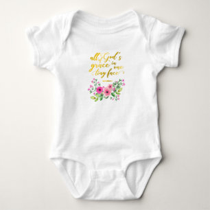 Body Para Bebê Citações douradas: Toda a benevolência do deus