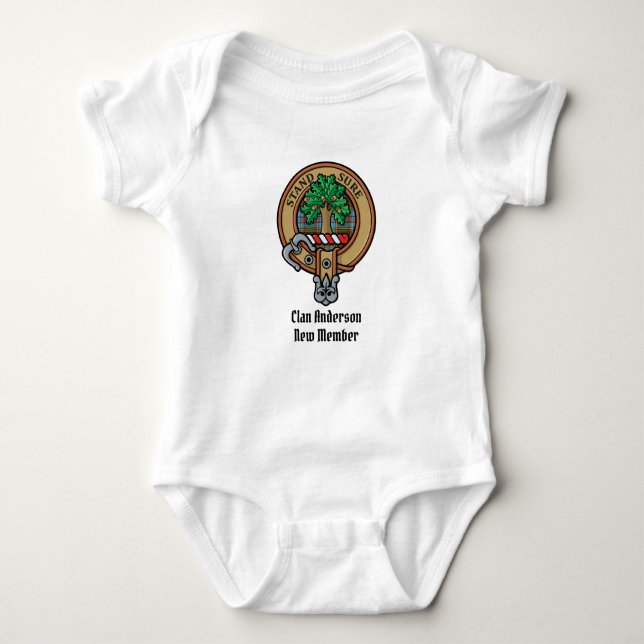 Body Para Bebê Clan Anderson Crest Baby Bodydress (Frente)