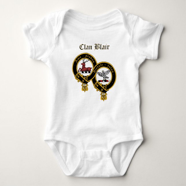 Body Para Bebê Clan Blair Crest com Nome Baby Jumper (Frente)