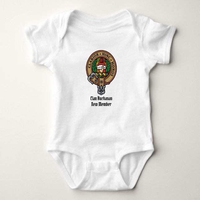 Body Para Bebê Clan Buchanan Crest (Frente)