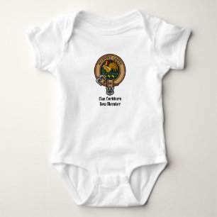 Body Para Bebê Clan Cockburn Crest sobre Tartan