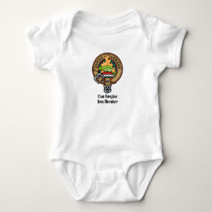 Body Para Bebê Clan Douglas Crest sobre Tartan