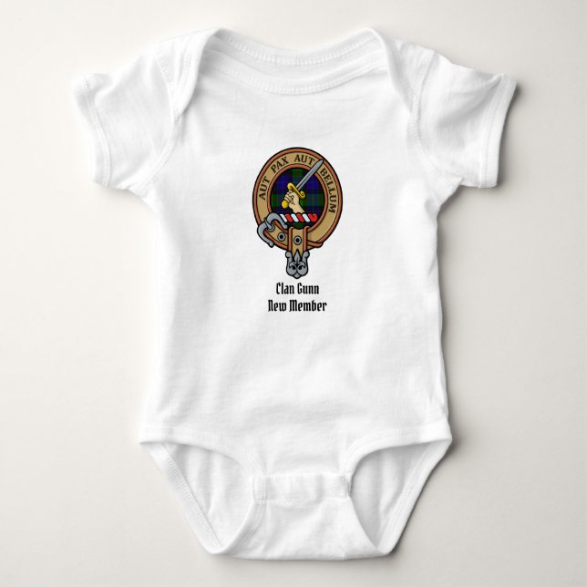 Body Para Bebê Clan Gunn Crest Baby Bodydress (Frente)