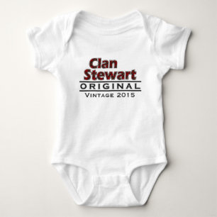 Body Para Bebê Clan Stewart Vintage Personaliza seu aniversário