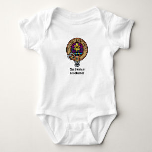 Body Para Bebê Clan Wardlaw Crest sobre Tartan