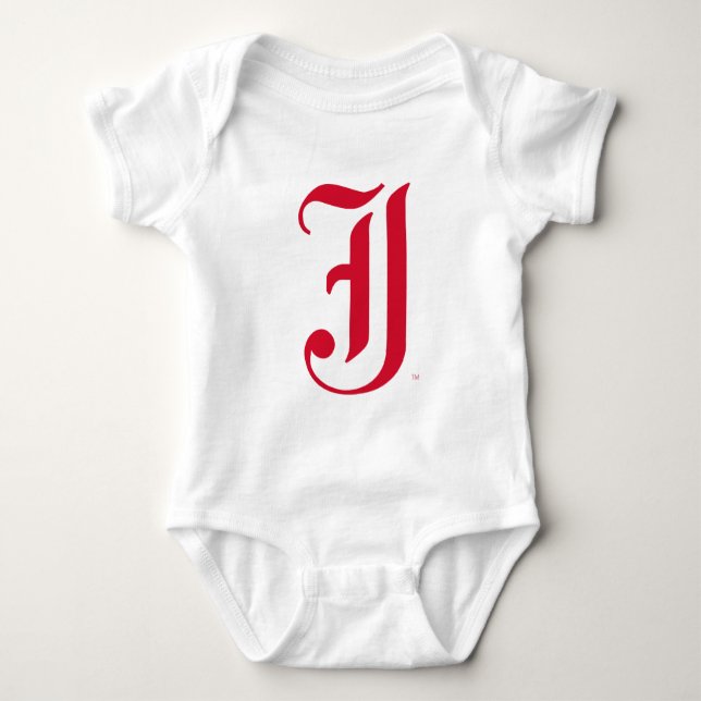 Body Para Bebê Clássico da Jacksonville State University Letra JS (Frente)