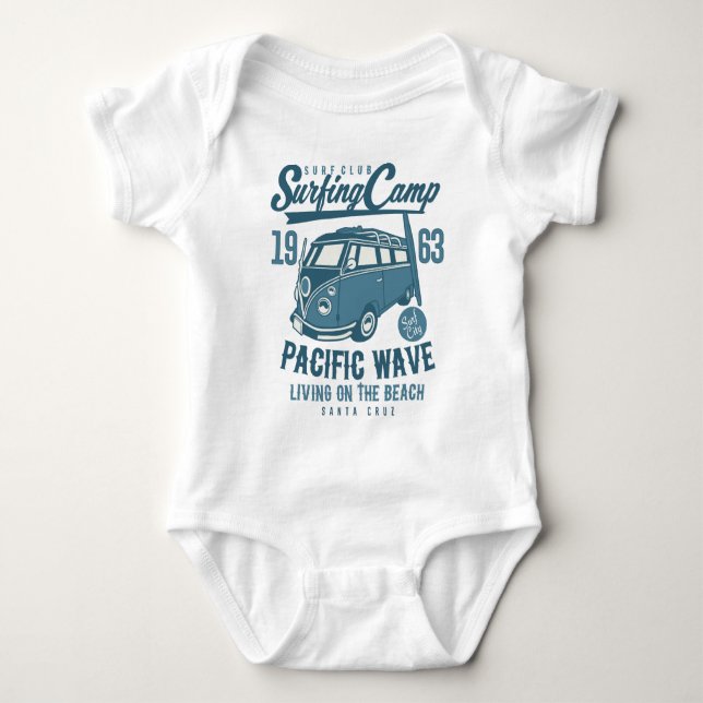 Body Para Bebê Clube Califórnia do surf (Frente)