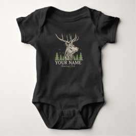 Body Para Bebê Clube Personalizado de Caça a Deer Elk Antler