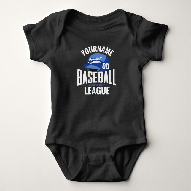 Body Para Bebê Clube Personalizado de Champ NAME Team Player (Frente)