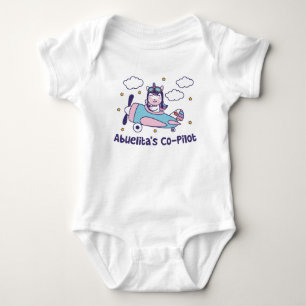 Body Para Bebê Co-Piloto da Abuelita - Avião Unicórnio