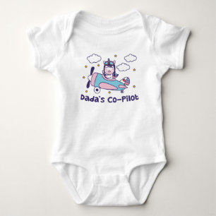 Body Para Bebê Co-Piloto do Dada - Avião Unicórnio
