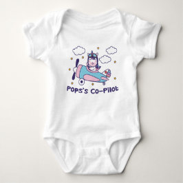 Body Para Bebê Co-Piloto do Pops - Avião Unicórnio