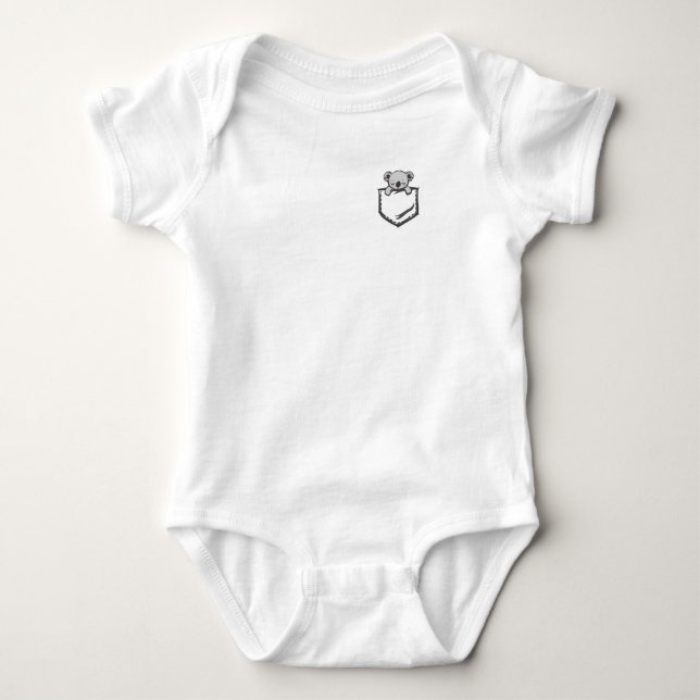 Body Para Bebê Coala Bebê no Bolso Fofo (Frente)