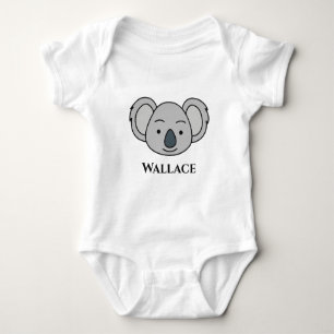 Body Para Bebê Coala Fofo Nome Personalizado ÚNICO Menino