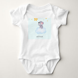 Body Para Bebê Coala Fofo Sentado Na Nuvem