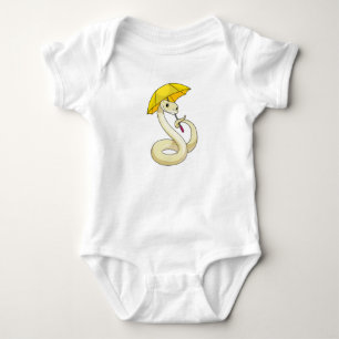 Body Para Bebê Cobra com guarda-chuva